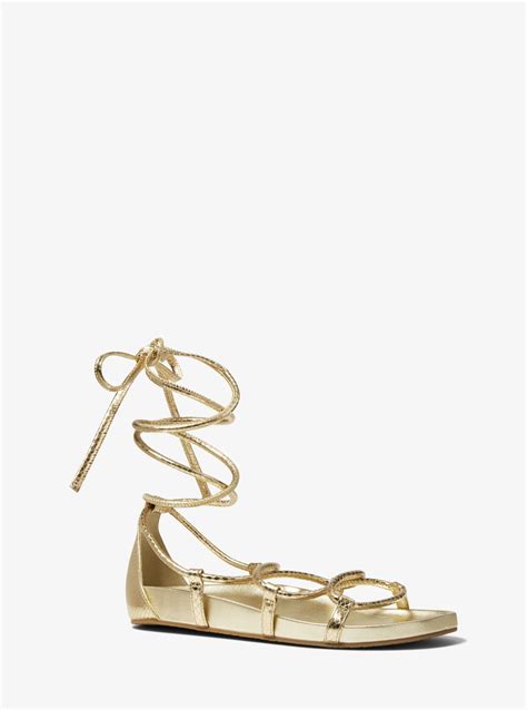 michael kors lace up sandals|Michael Kors slip on sandals.